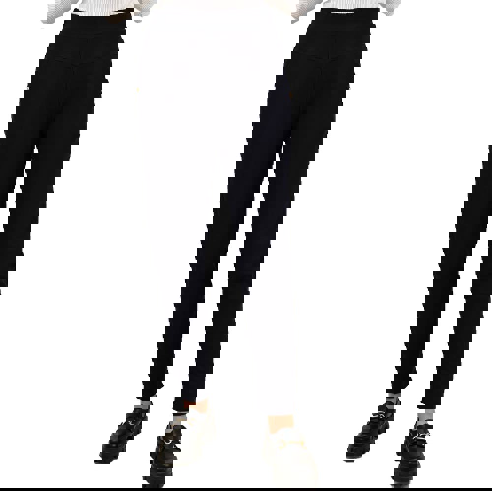 Γυναικείο παντελόνι κολάν με διακριτικό στρας Μπλε Σκούρο 22327