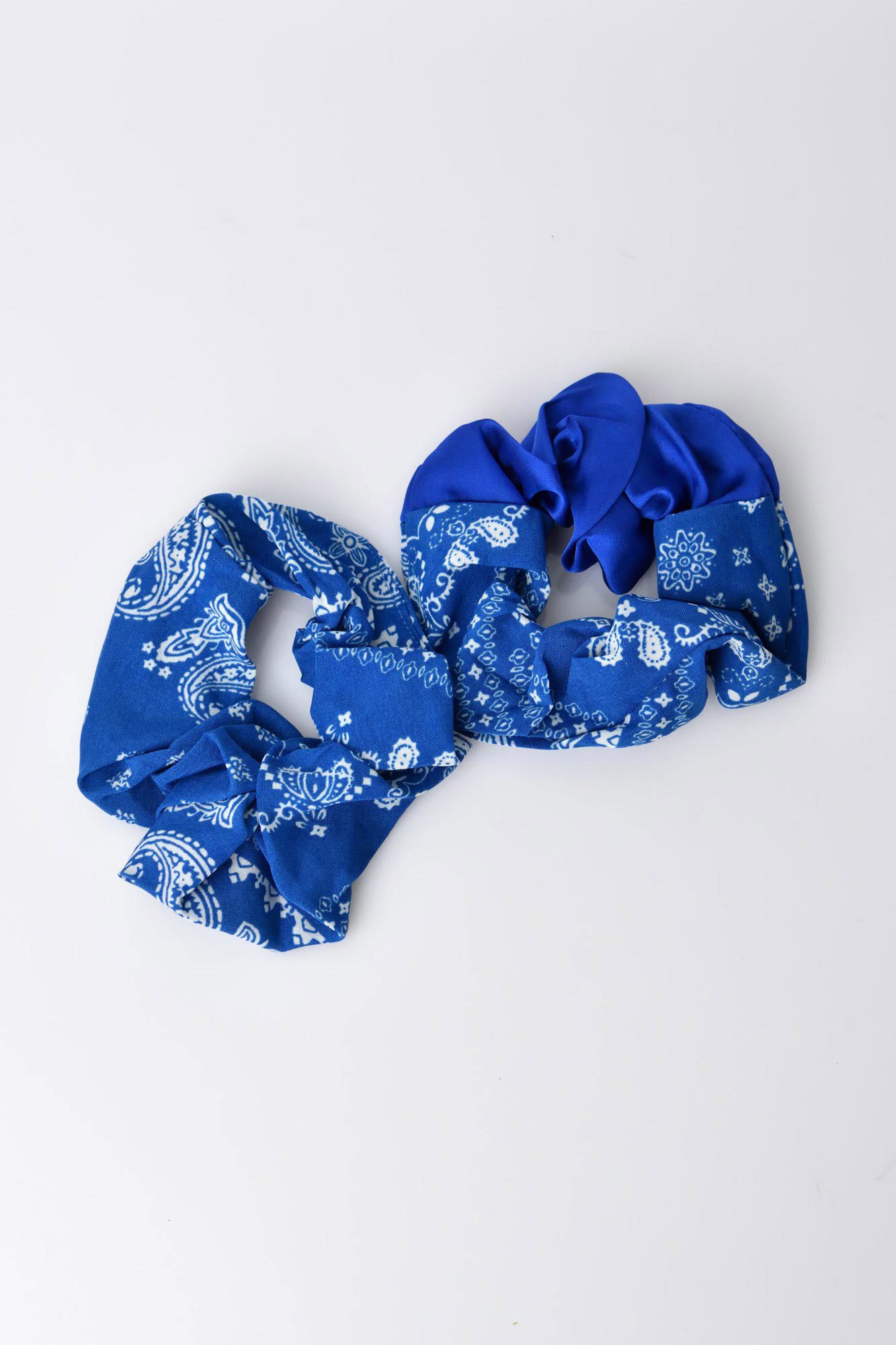 Αξεσουάρ μαλλιών Scrunchies 2 τμχ Μπλε Ρουά 23256