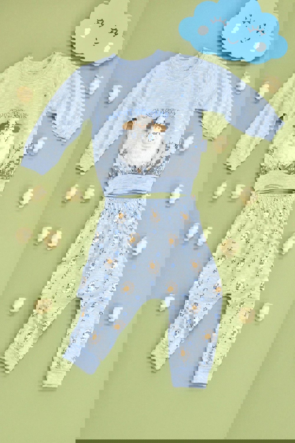 Βρεφικό σετ προβατάκι Γαλάζιο 14466 φωτογραφία