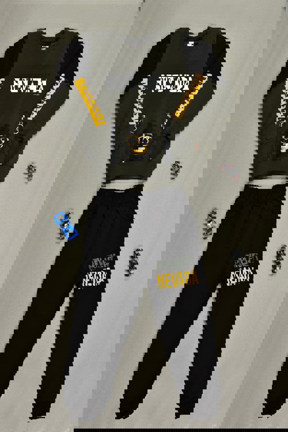 Παιδικό σετ με τύπωμα NEVADA Χακί 17136 φωτογραφία