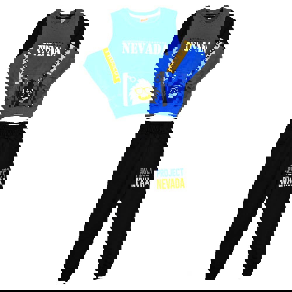 Παιδικό σετ με τύπωμα NEVADA Μπλε Ρουά 17132