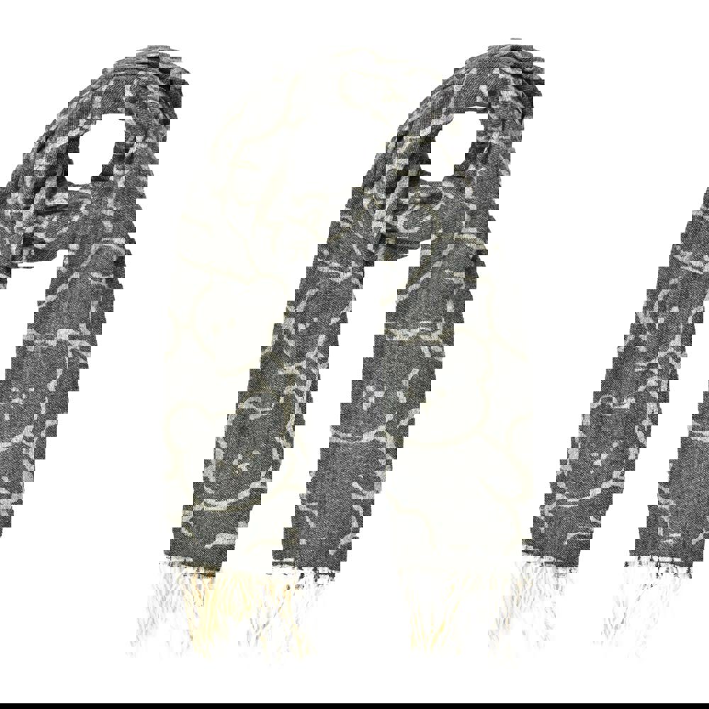 Κασκόλ με σχέδιο Γκρι 23004