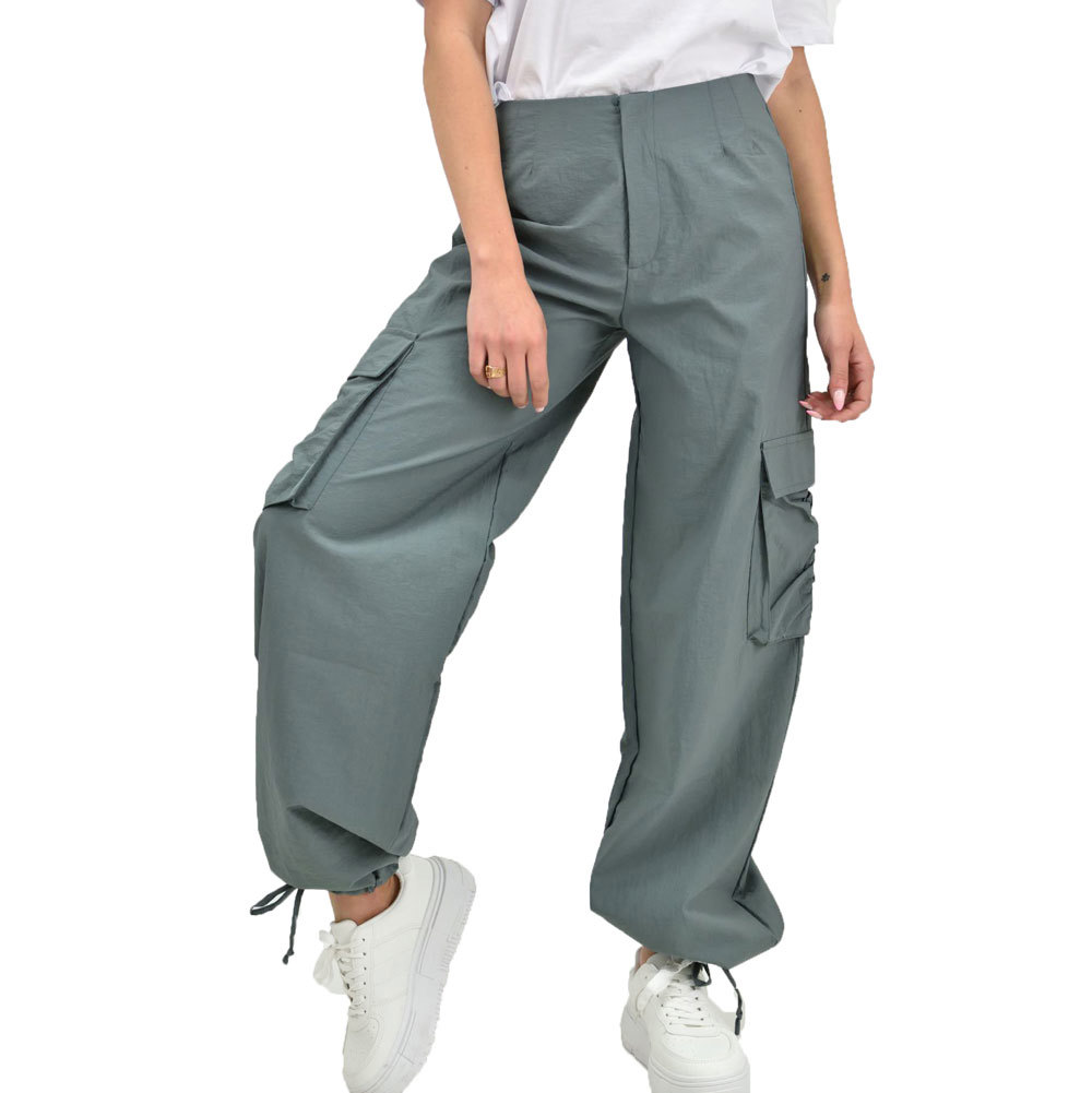 Γυναικείο παντελόνι cargo Χακί 19533