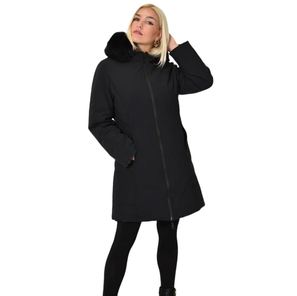 Μπουφάν ντουμπλφάς μαύρο Μαύρο 26134