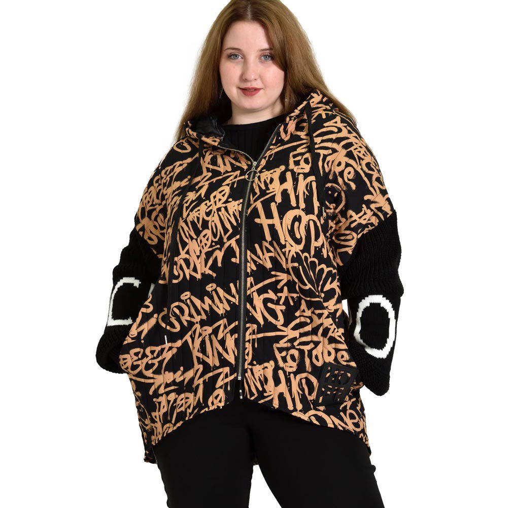 Γυναικείο Plus size τζάκετ Καφέ 22387