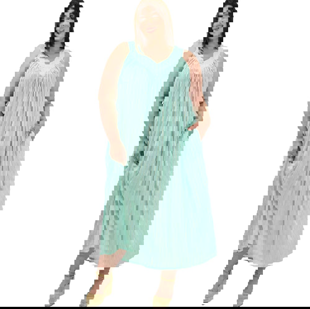 Γυναικείο αμάνικο καφτάνι Σιέλ 20110