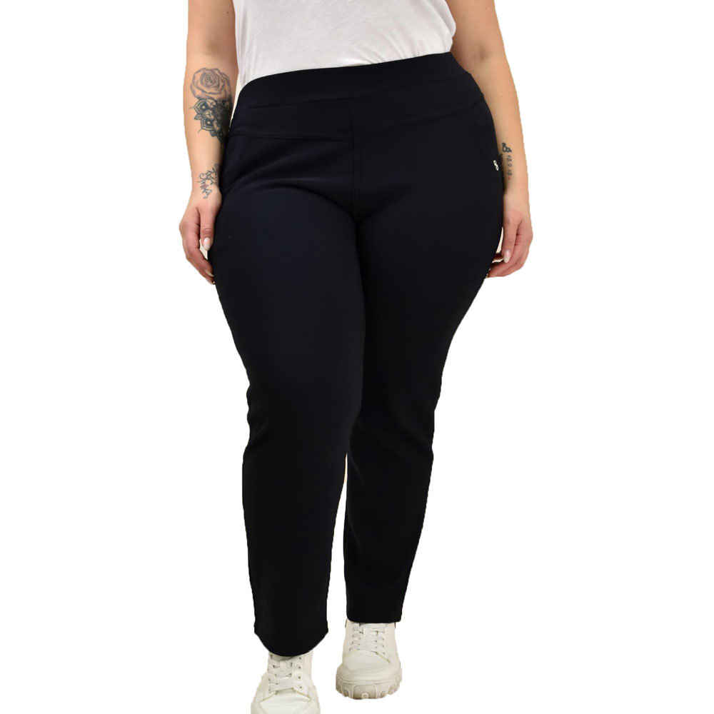 Γυναικείο παντελόνι κολάν με διακριτικό στρας Μπλε 18324