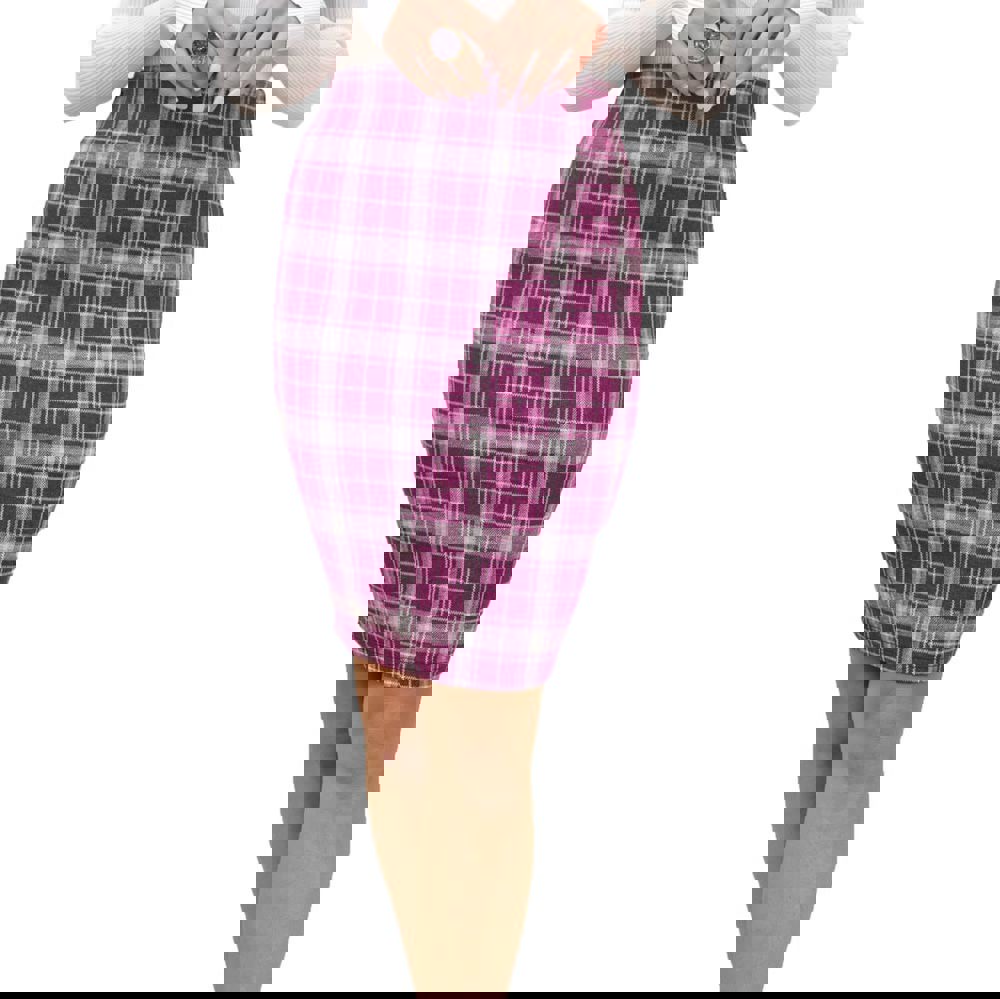 Μidi φούστα με λάστιχο στην μέση Μωβ 18561