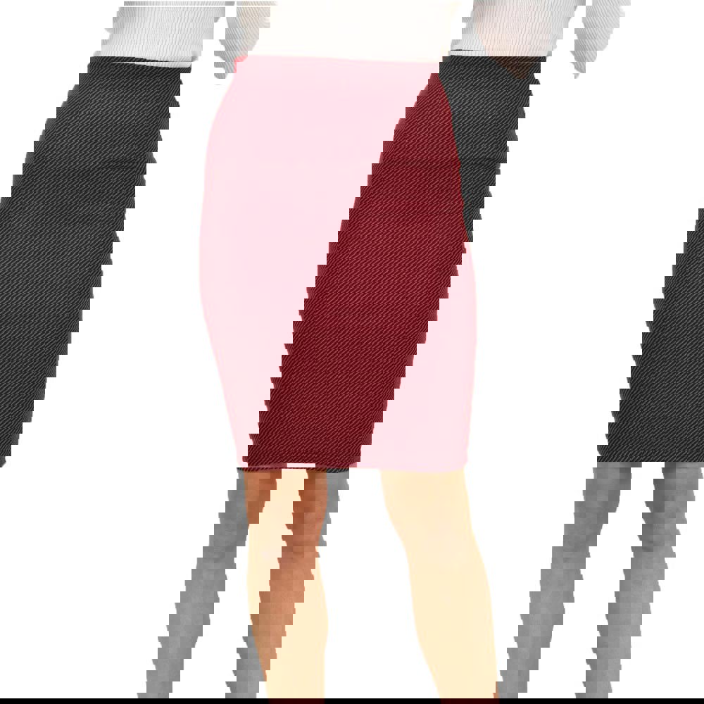 Midi φούστα με λάστιχο στην μέση Κόκκινο 18535