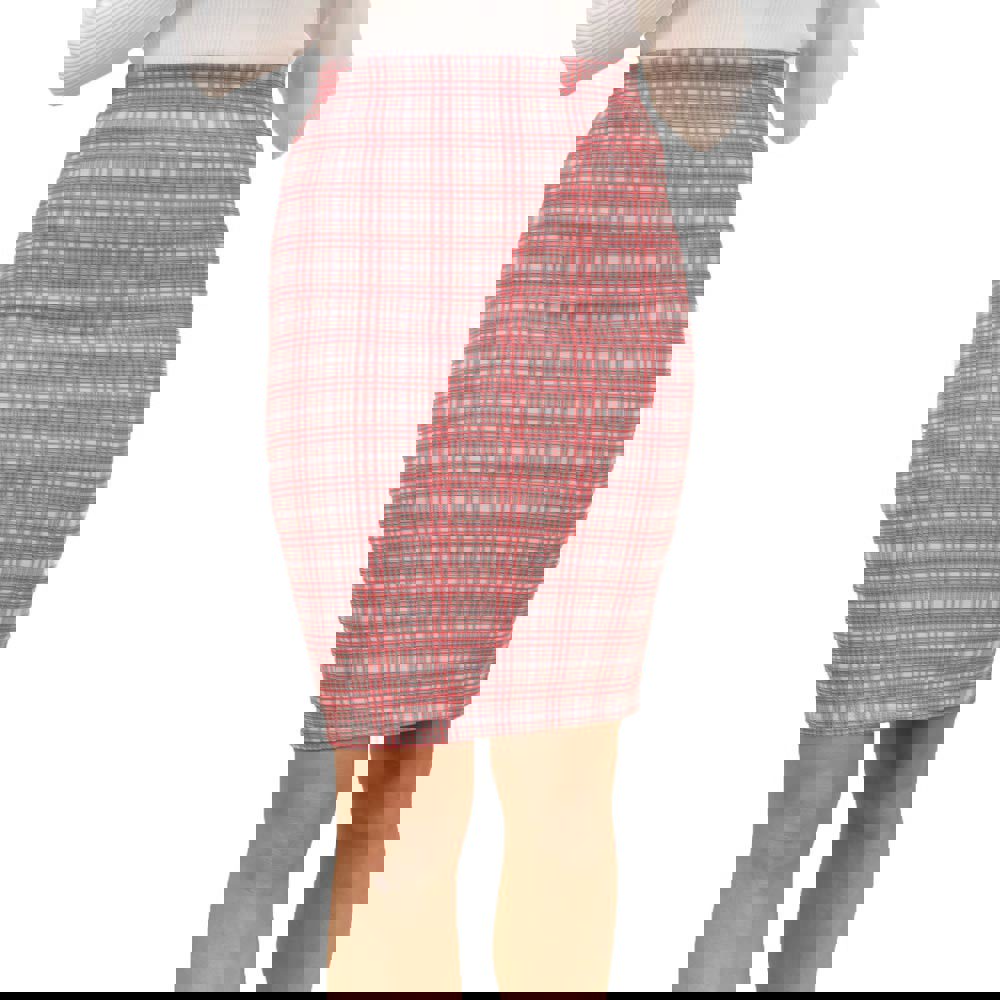 Μidi φούστα με λάστιχο στην μέση Εκρού 18578