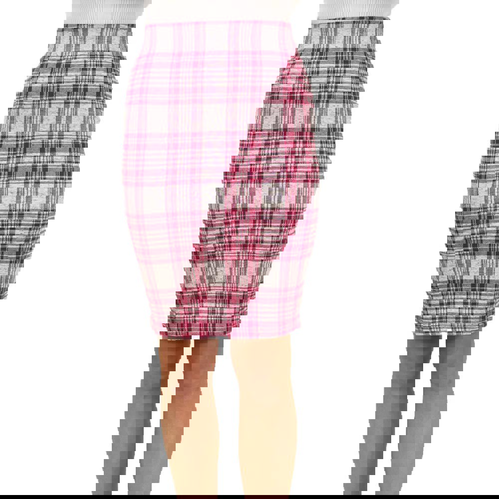 Μidi φούστα με λάστιχο στην μέση Μπορντώ 18577