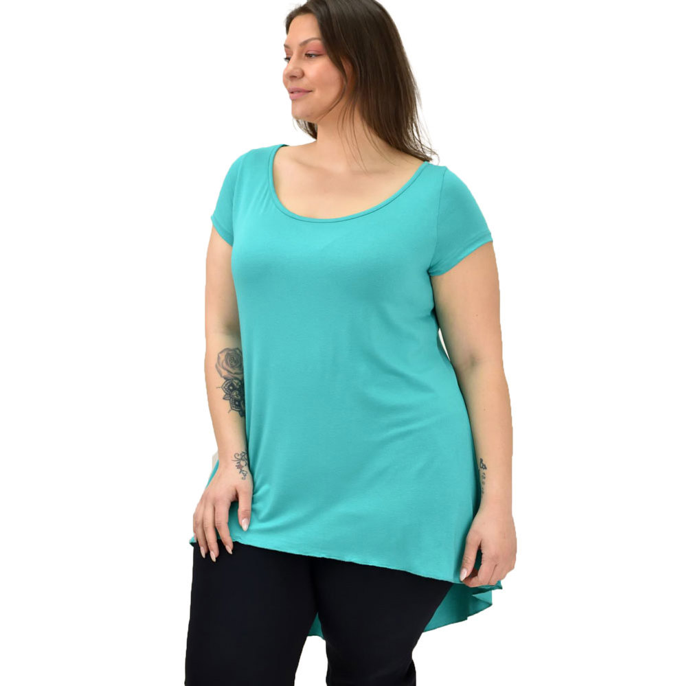 Γυναικεία μπλούζα ασύμμετρη oversized Βεραμάν 19088