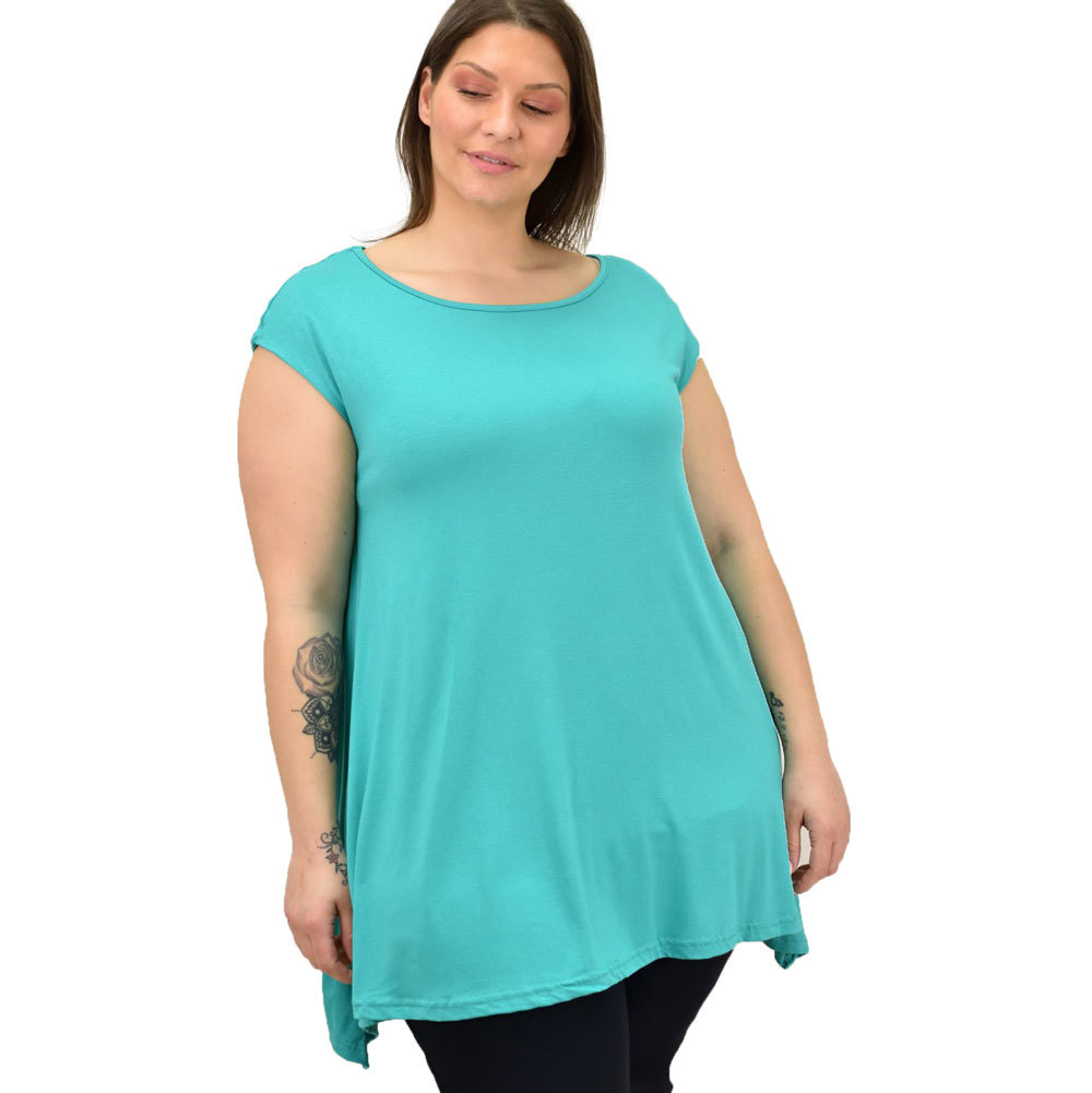 Γυναικεία μπλούζα μονόχρωμη oversized Βεραμάν 19155