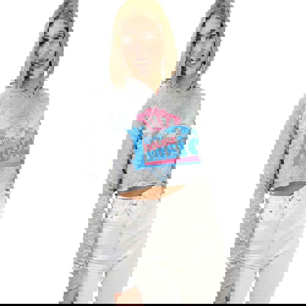 Γυναικείο τοπ φούτερ με κουκούλα Γκρι 11051