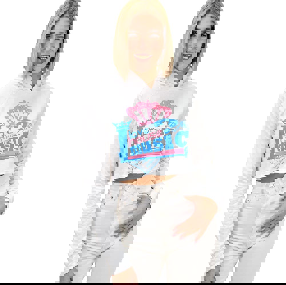 Γυναικείο τοπ φούτερ με κουκούλα Λευκό 11049