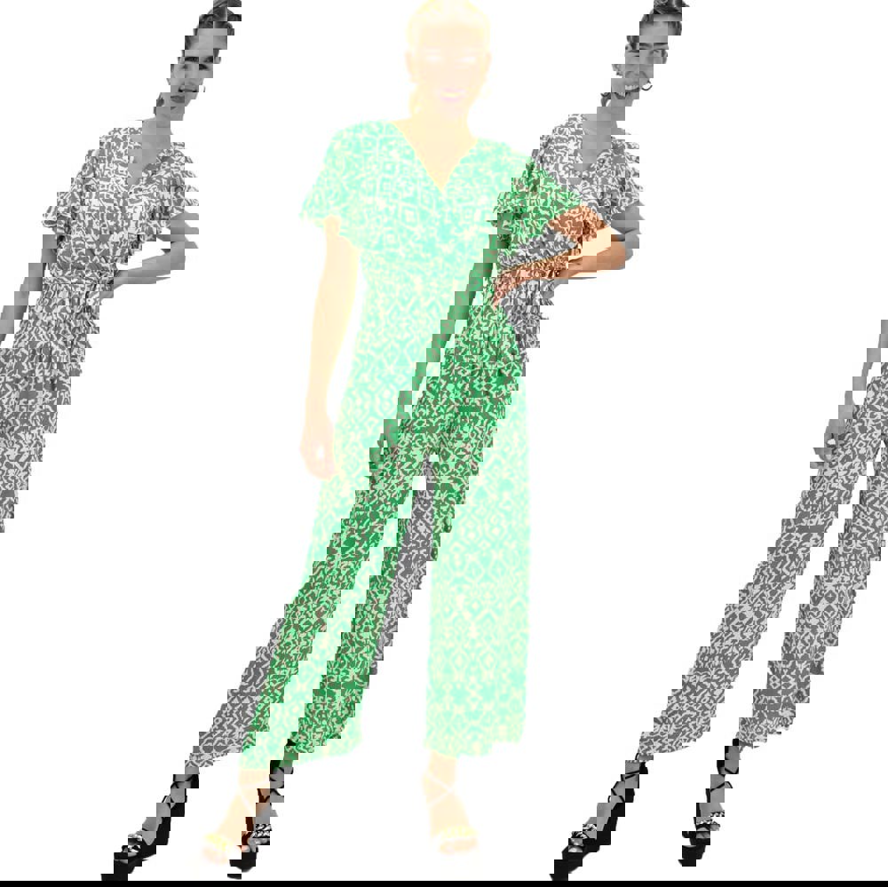 Γυναικεία ολόσωμη φόρμα κρουαζέ Πράσινο 20304