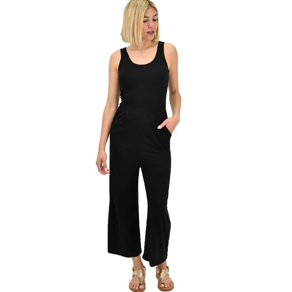 Ολόσωμη φόρμα zip culotte Μαύρο 19770