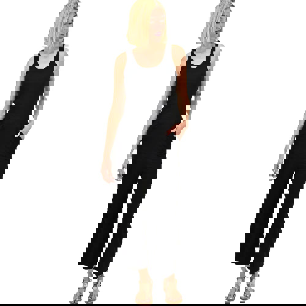 Ολόσωμη φόρμα zip culotte Μαύρο 19770