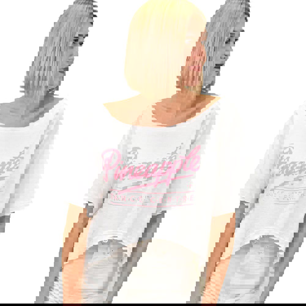 Γυναικεία crop ασύμμετρη μπλούζα φούτερ Λευκό 10950