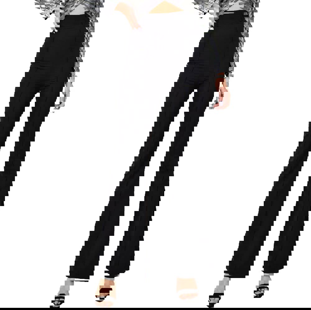 Γυναικείο παντελόνι καμπάνα Μαύρο 18852