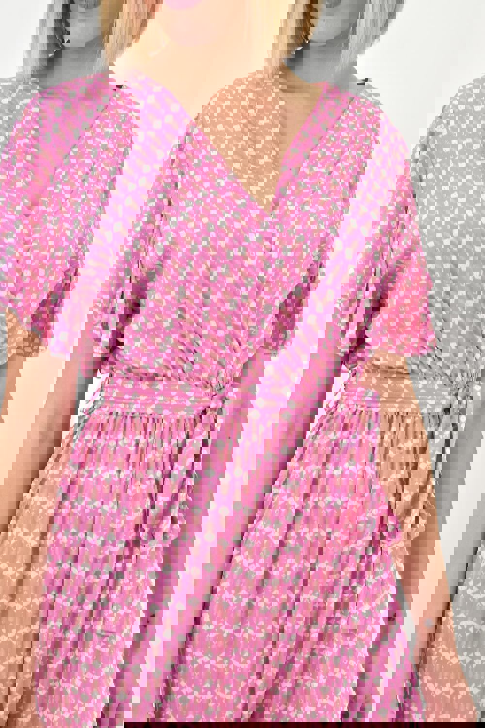 Γυναικεία ολόσωμη φόρμα με ζώνη Ροζ 19678 φωτογραφία