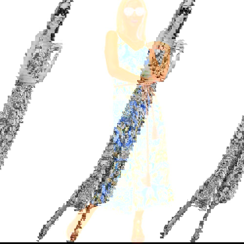 Ολόσωμη φόρμα εμπριμέ Μπλε Ρουά 11572