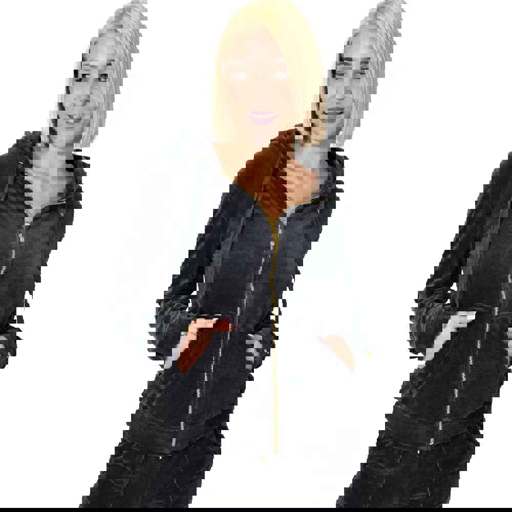 Ζακέτα βελουτέ σε ανθρακί χρώμα Ανθρακί 22755