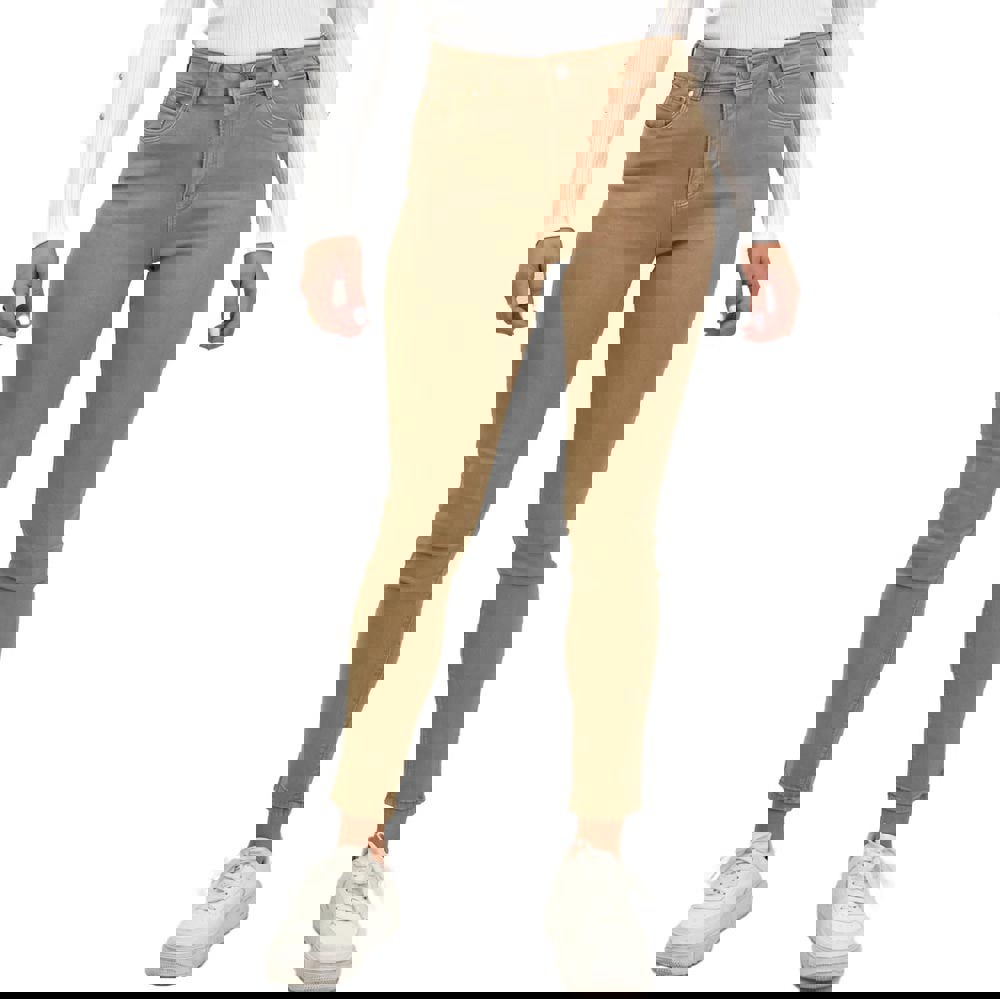 Γυναικείο τζιν μονόχρωμο Μπεζ 22072