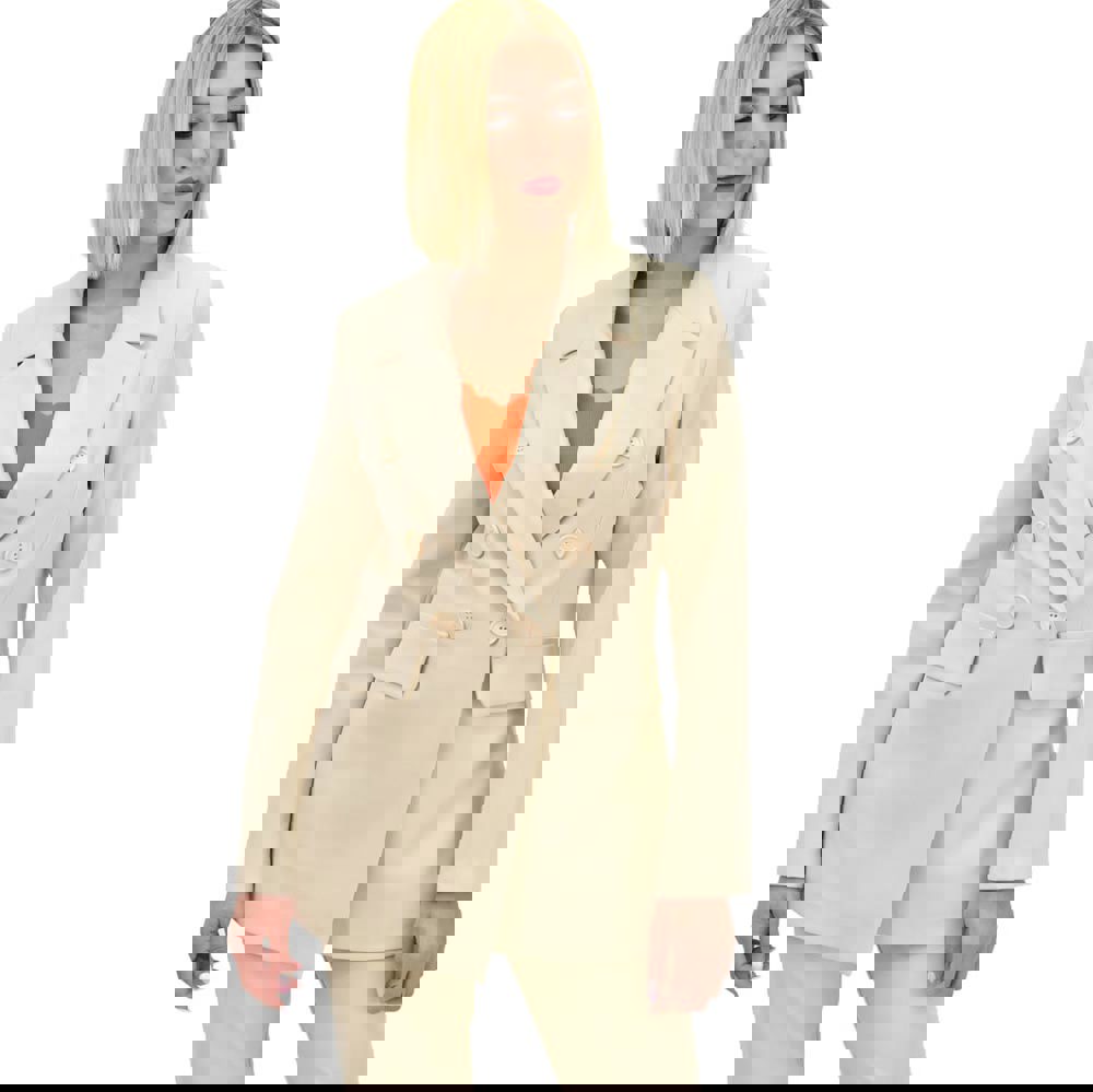 Γυναικείο σακάκι Εκρού 19258