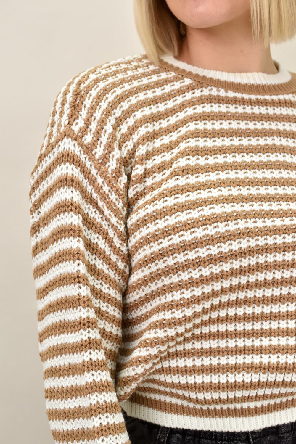 Γυναικεία μπλούζα strickpullover Μπεζ 18695 φωτογραφία