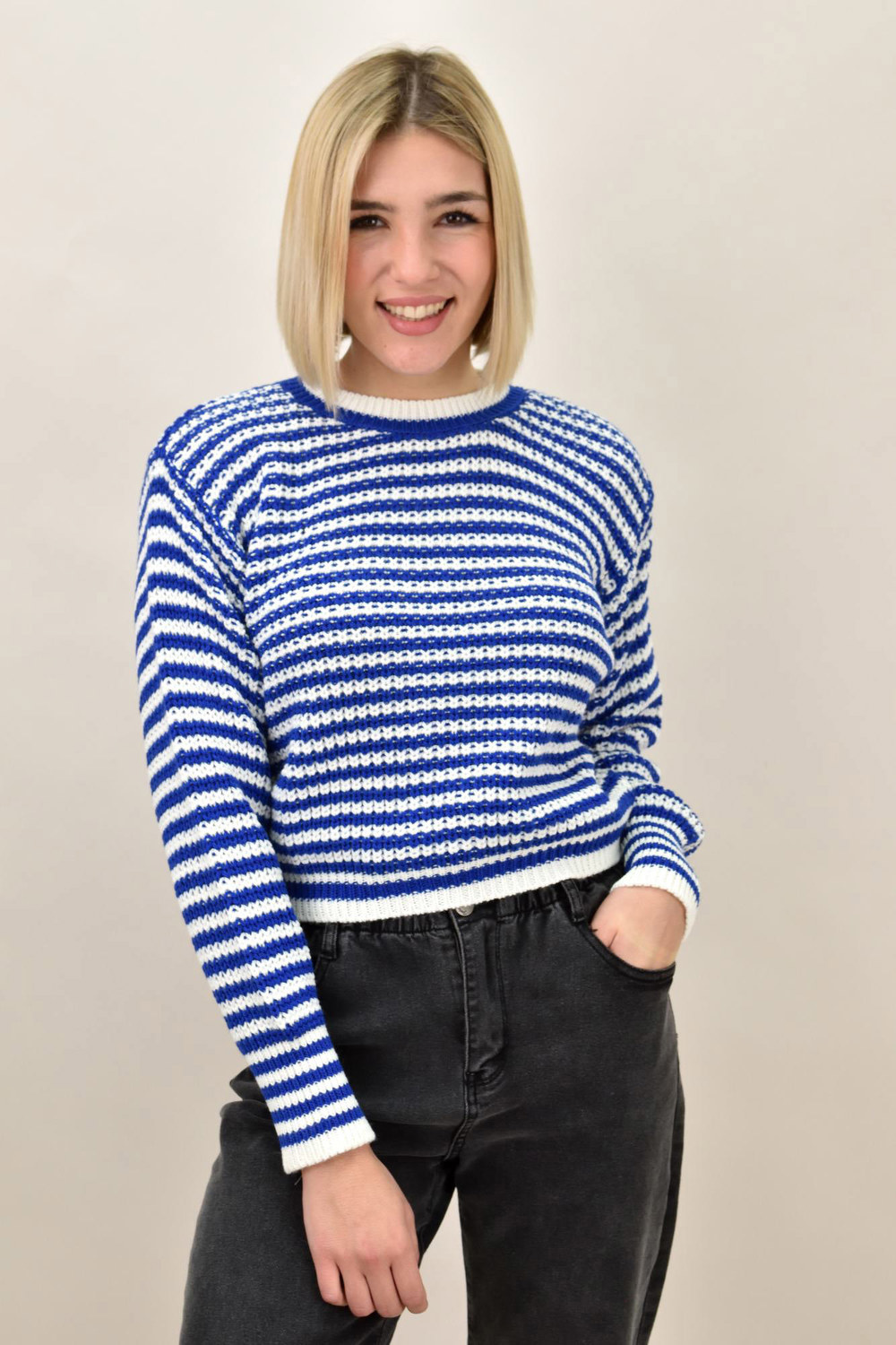 Γυναικεία μπλούζα strickpullover Μπλε Ρουά 18696 φωτογραφία