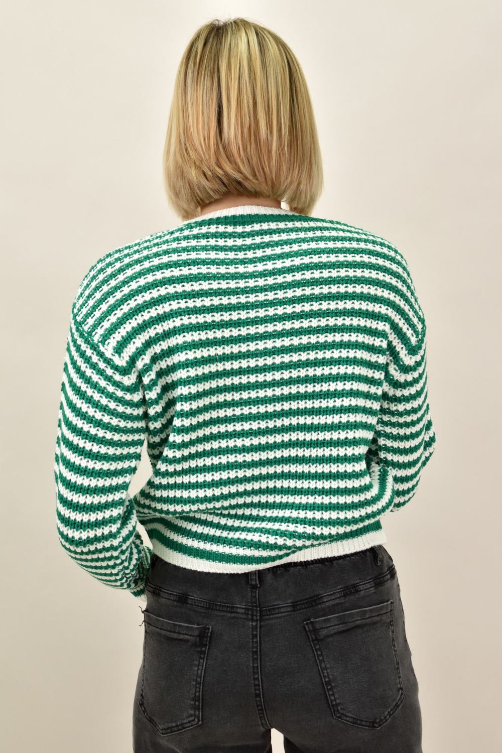 Γυναικεία μπλούζα strickpullover Πράσινο 18697 φωτογραφία