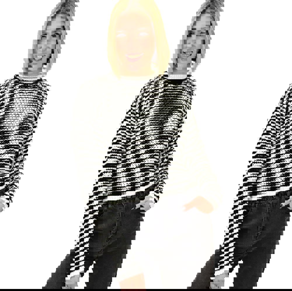 Γυναικεία μπλούζα strickpullover Μαύρο 18698