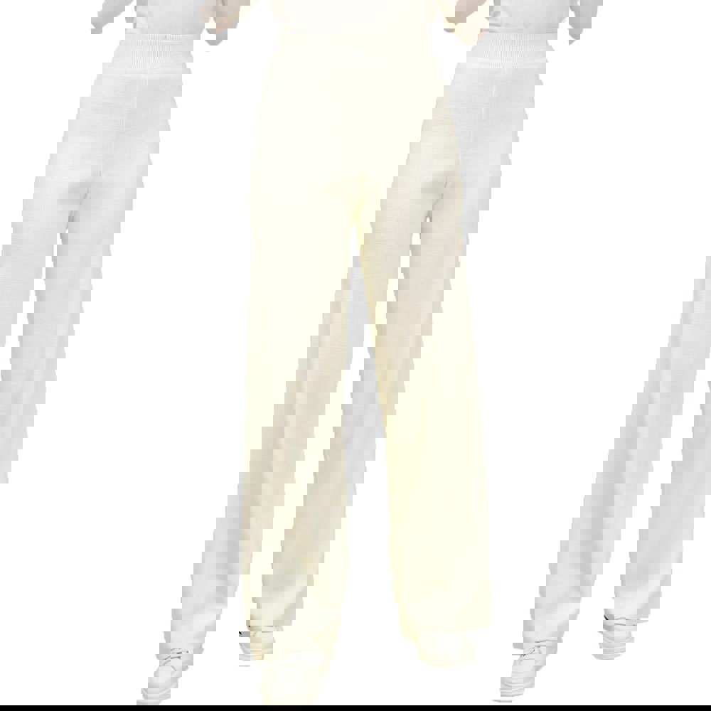 Γυναικείο πλεκτό παντελόνι μονόχρωμο Εκρού 18712