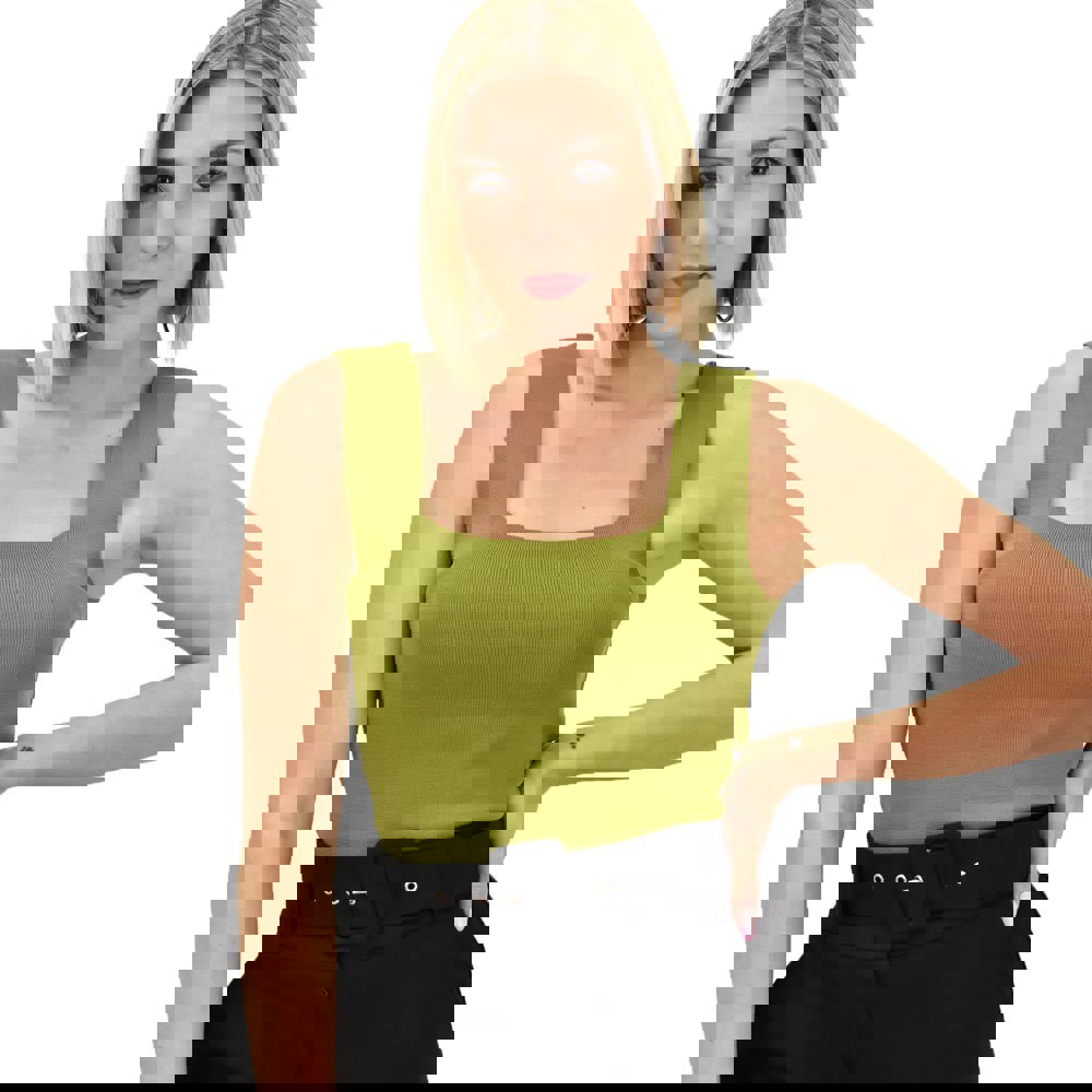 Γυναικείο εφαρμοστό τοπ Λαδί 19203