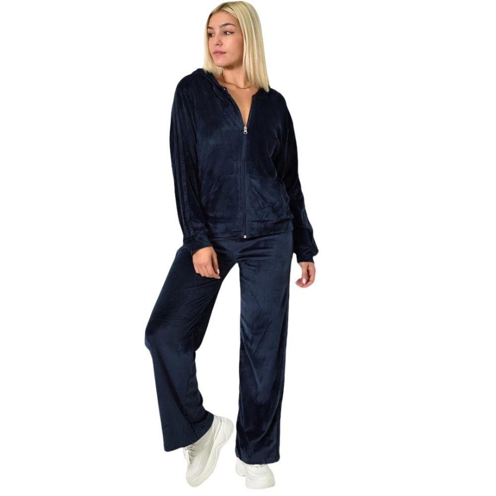 Σετ βελουτέ φόρμα με σχέδιο Μπλε 25921