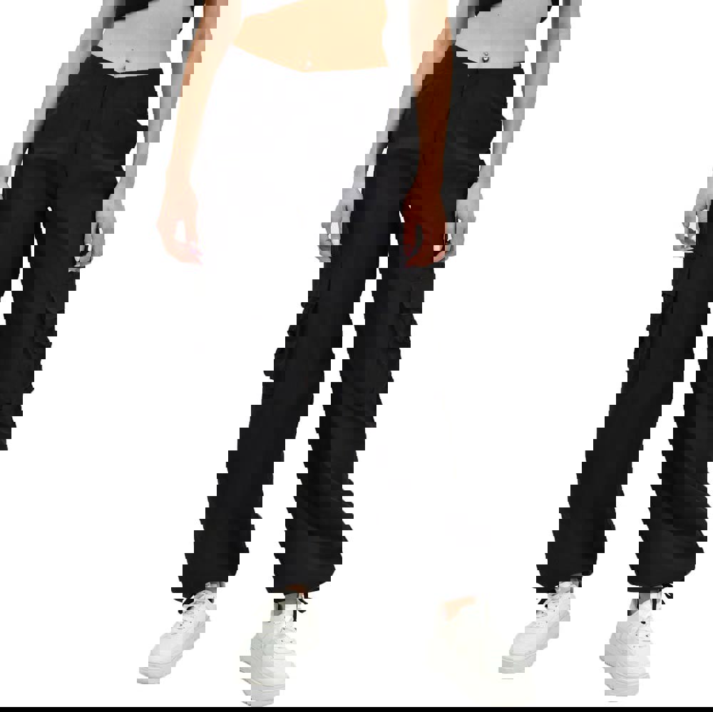 Γυναικείο παντελόνι cargo Μαύρο 19321