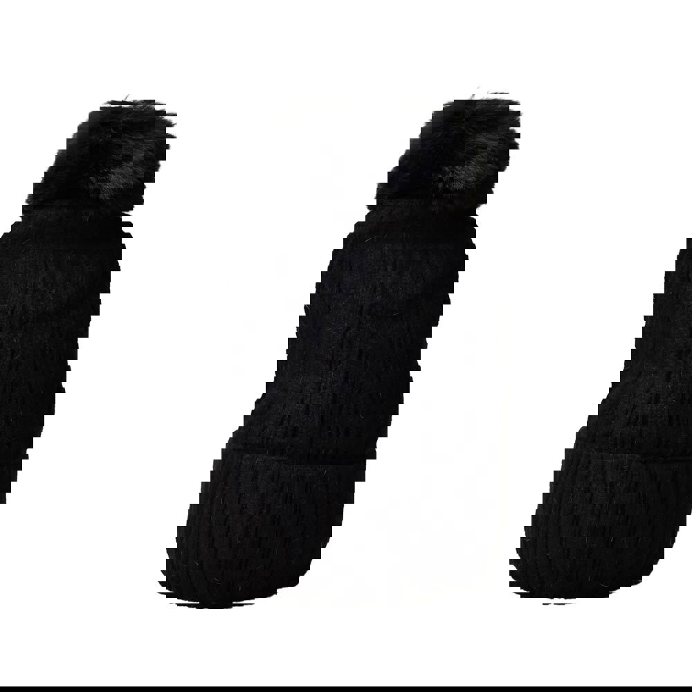 Γυναικείο σκουφί με φούντα και σχέδιο Μαύρο 22673