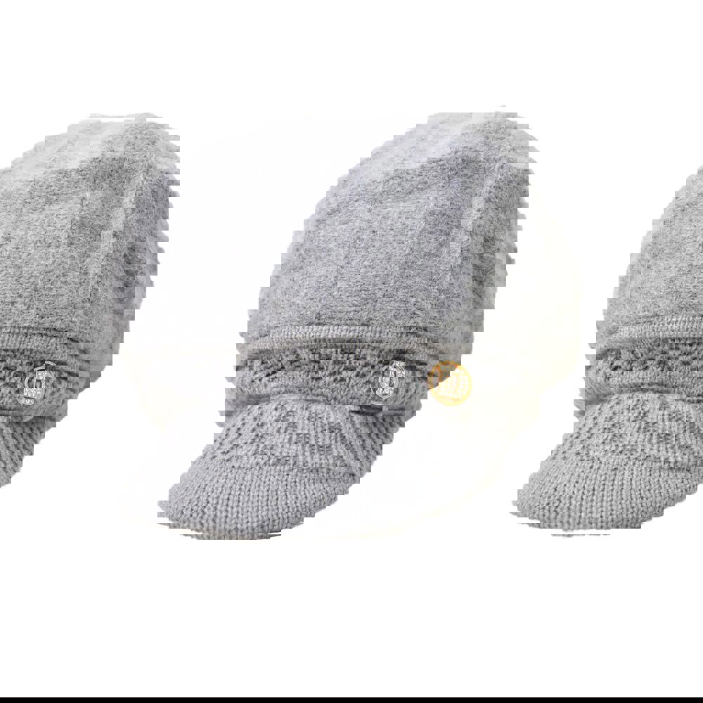 Potre OR Γυναικείο πλεκτό καπέλο με γείσο Γκρι 22721