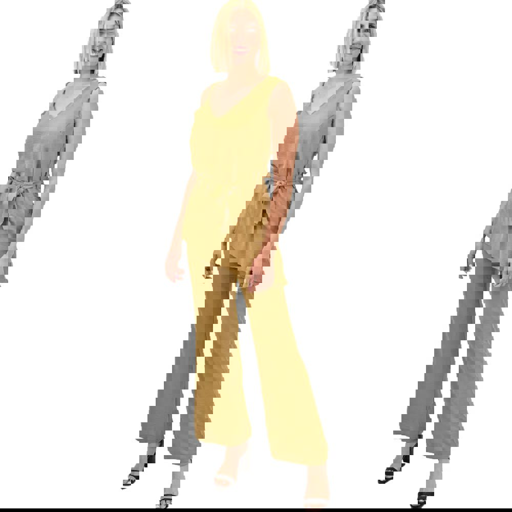 Γυναικείο σετ με ζώνη Μπεζ 10182