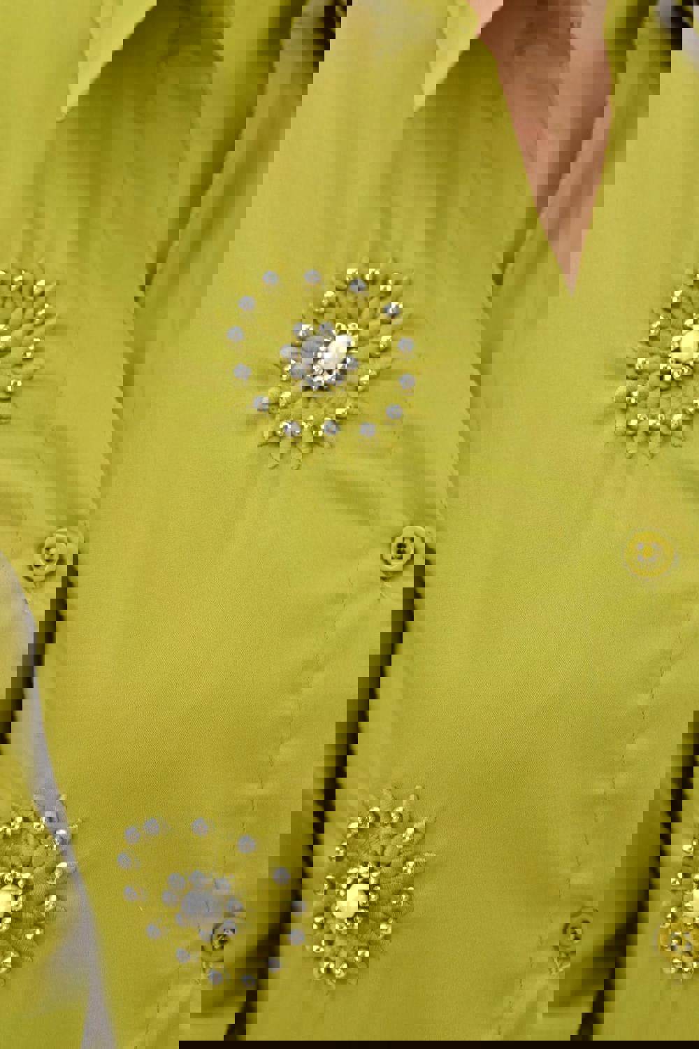 Γυναικείο πουκάμισο με κέντημα Λαχανί 18813 φωτογραφία