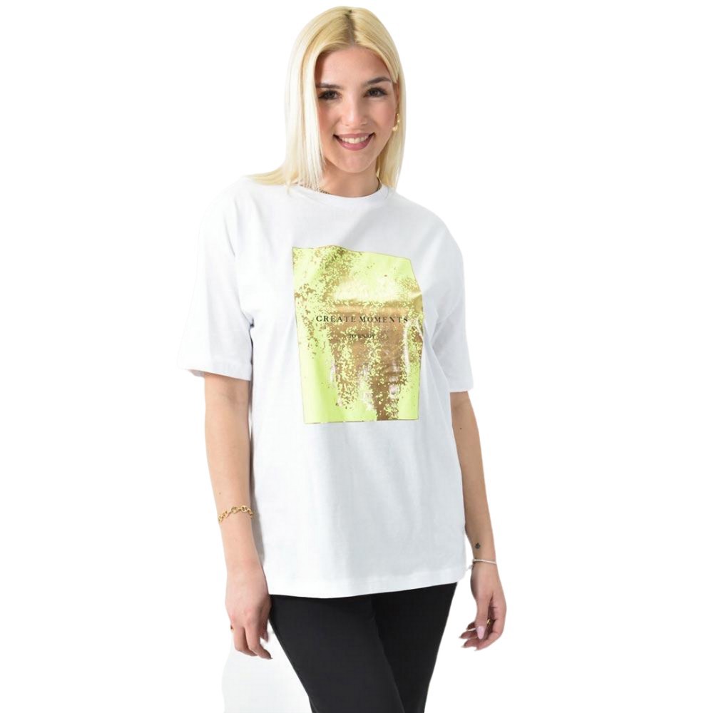 Γυναικείο T-shirt με σχέδιο Λευκό 26275