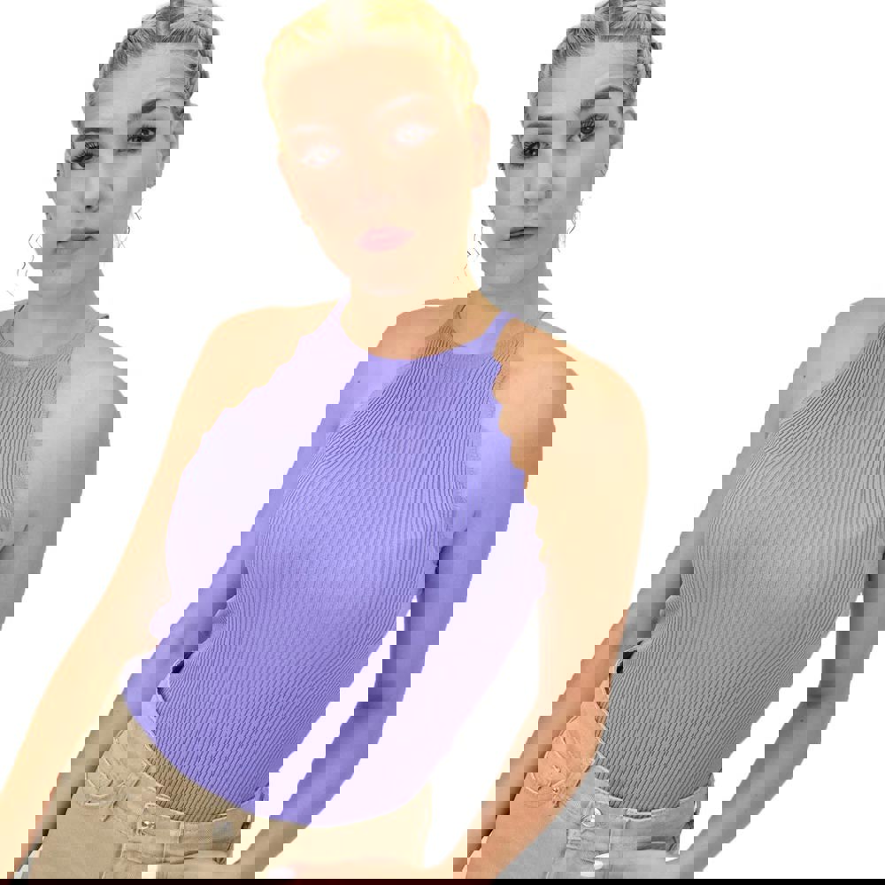 Γυναικείο τοπ τύπου ριπ Μωβ 21112