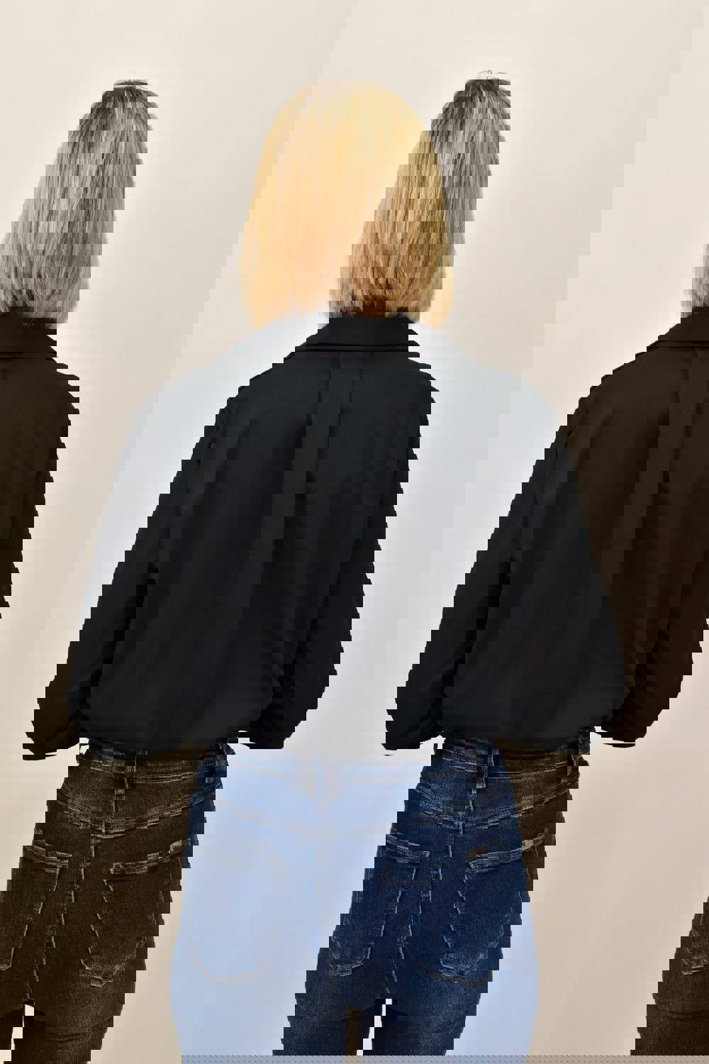 Γυναικείο πουκάμισο με κέντημα Μαύρο 18812 φωτογραφία