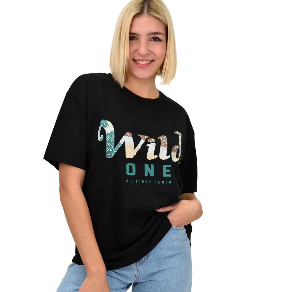 Γυναικείο T-shirt με σχέδιο Μαύρο 22269