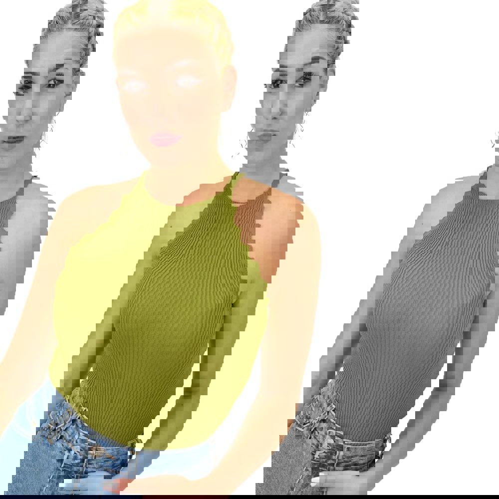 Γυναικείο τοπ τύπου ριπ Λαδί 21109