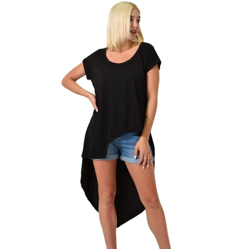 Ασύμμετρη Μπλούζα Μαύρο 24793
