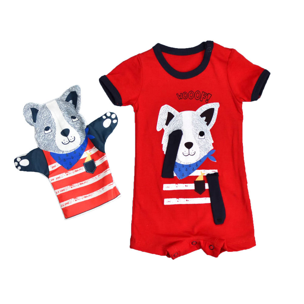 Βρεφικό φορμάκι με μαριονέτα χεριών Κόκκινο 16985