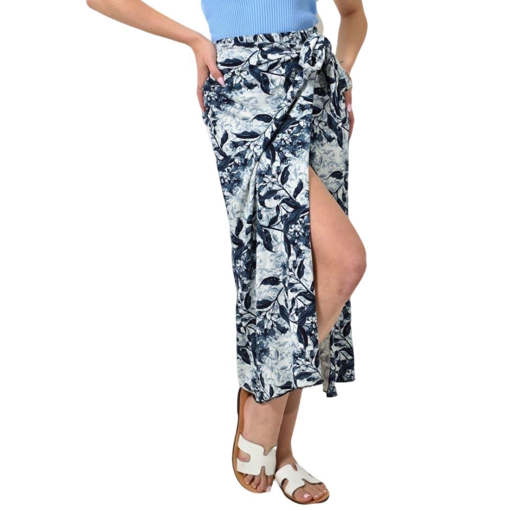 Φούστα με φλοράλ σχέδιο Μπλε 24262