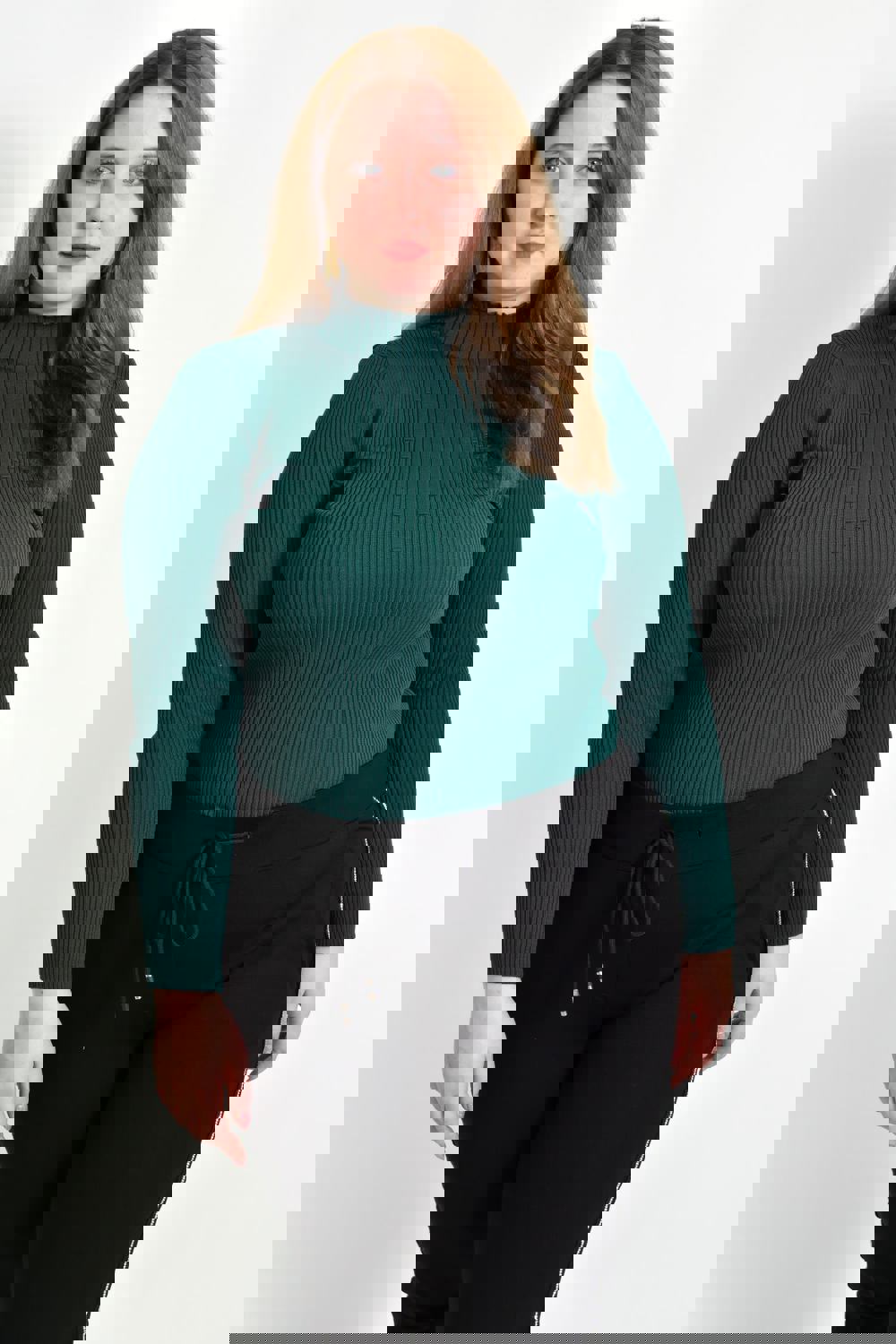 Γυναικείο Plus τοπ με σχέδιο Κυπαρισσί 22372 φωτογραφία